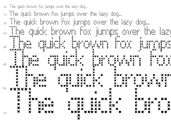 Cross Stitch font waterfall